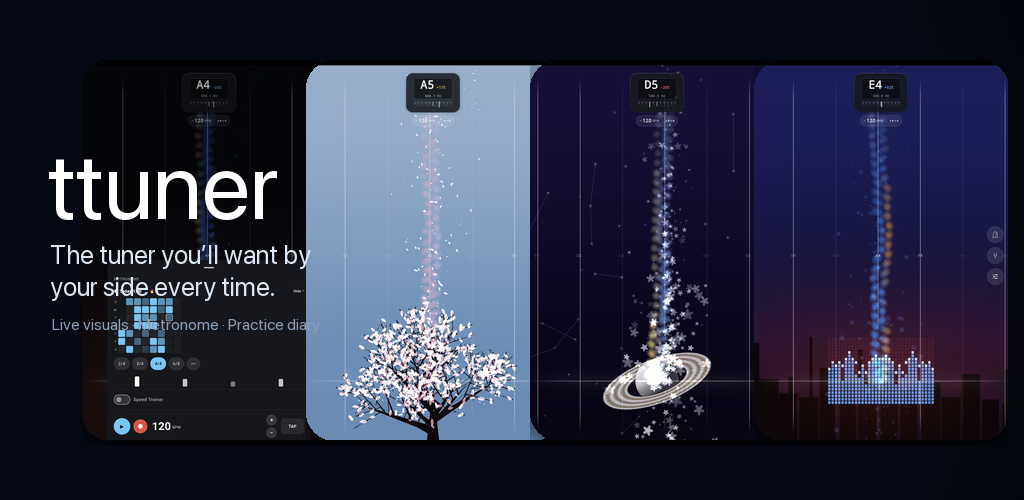 ttuner — the tuner that floats over your sheet music